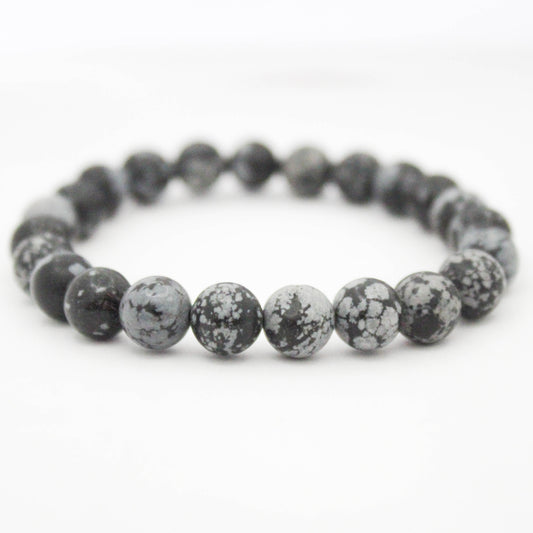 Snowflake Obsidian Bracelet