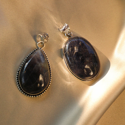 Iolite crystal with violet-blue hues and clarity, symbolizing vision, intuition, and emotional balance. Ideal for Third Eye and Crown Chakra work.