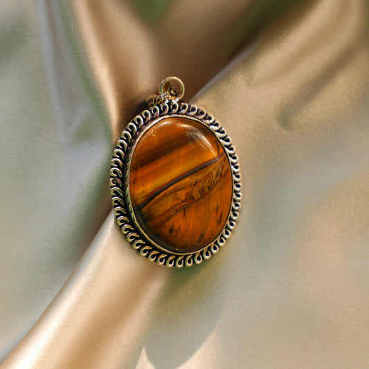 Natural Tigers Eye stone for emotional stability and protection
