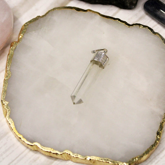 Quartz Pencil Pendant