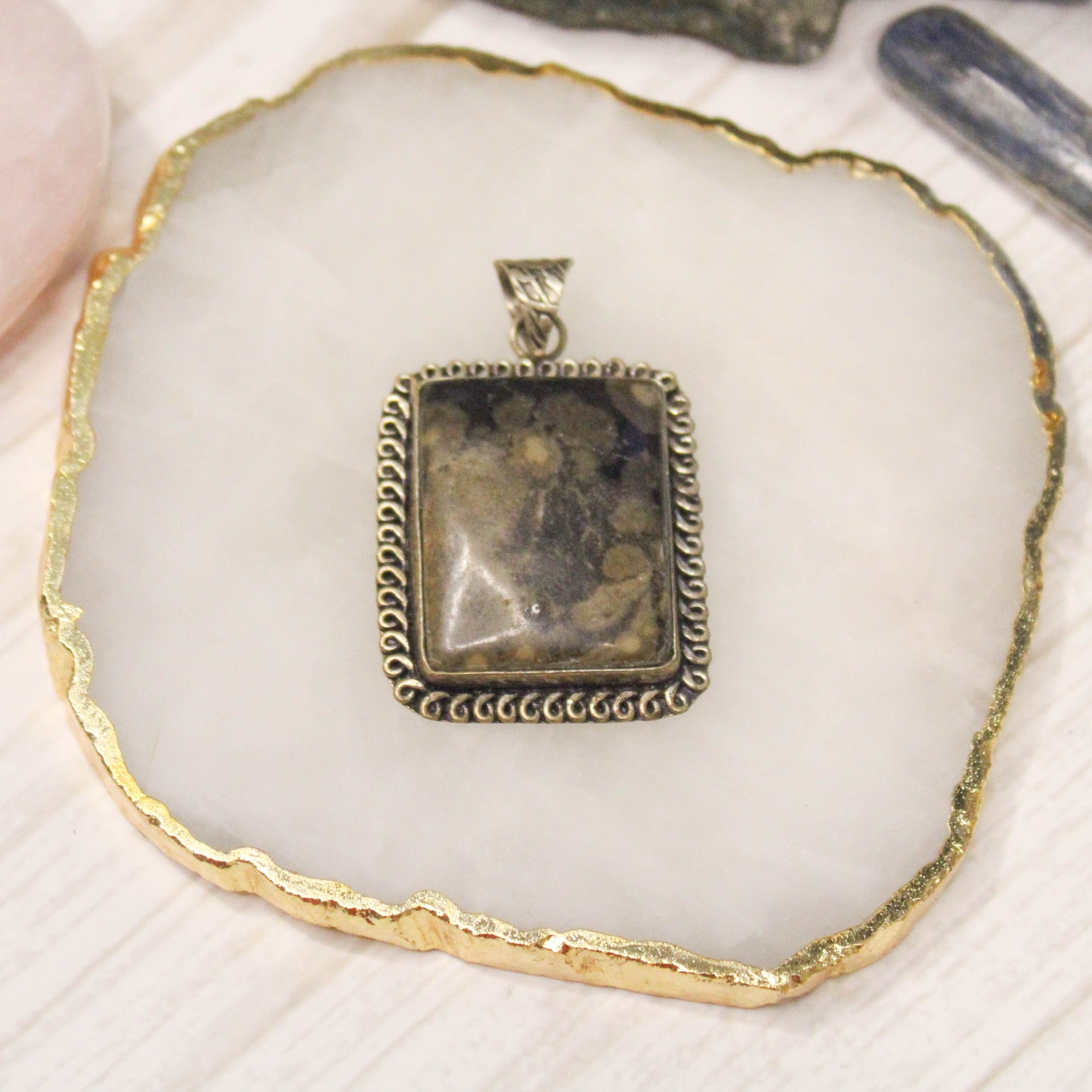 Net Black Jasper Pendant