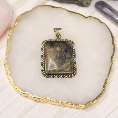 Net Black Jasper Pendant