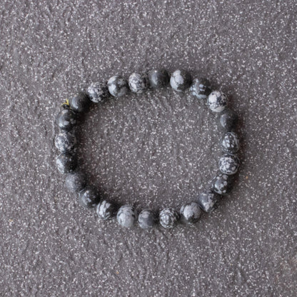 Snowflake Obsidian Bracelet