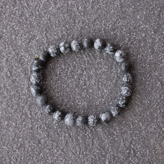 Snowflake Obsidian Bracelet