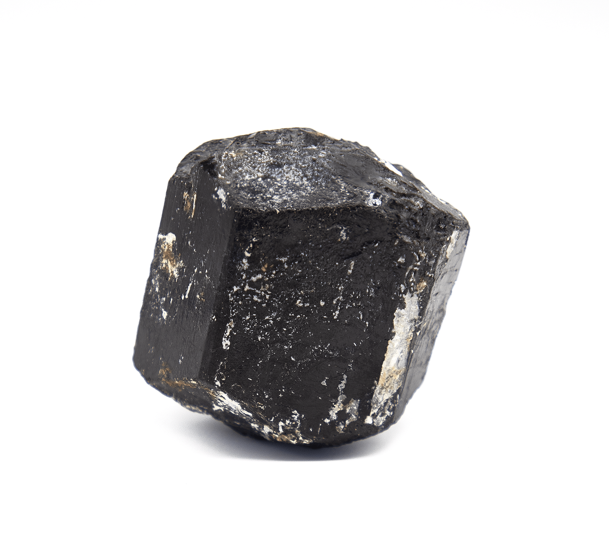 Black Tourmaline crystal for protection, grounding, and energetic cleansing, ideal for Root Chakra healing and shielding against negativity.