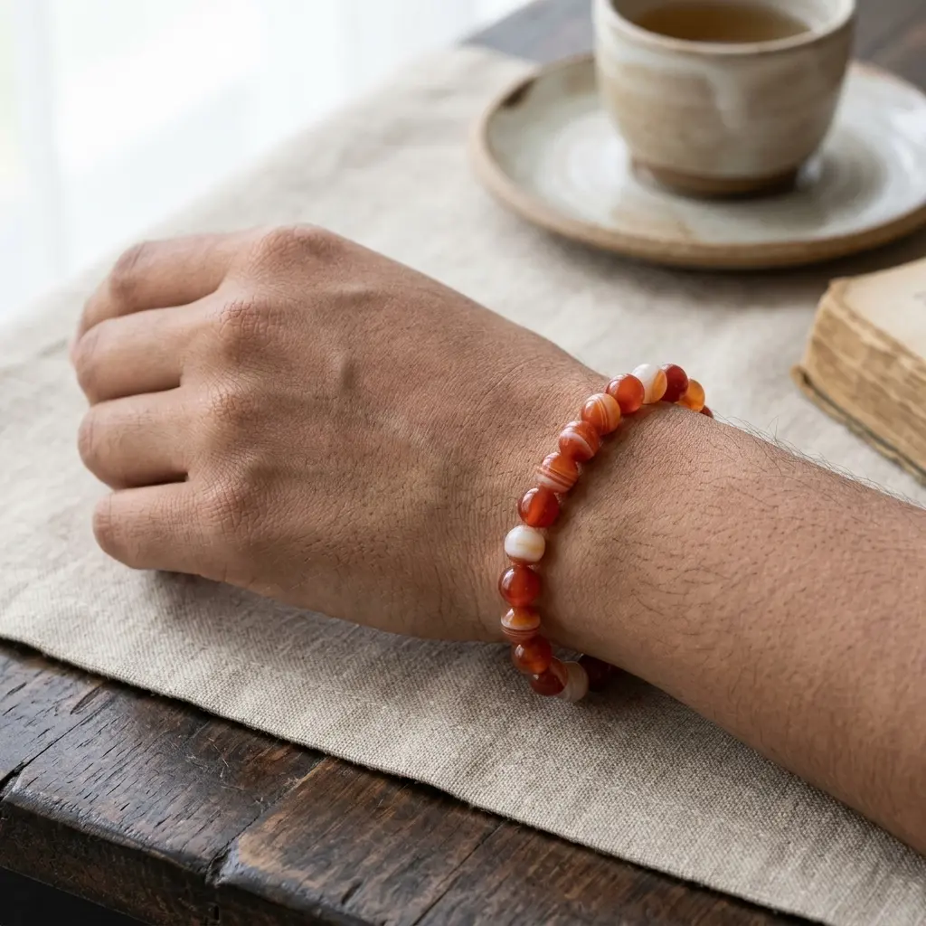 Hand Model_Carnelian Bracelet2.webp