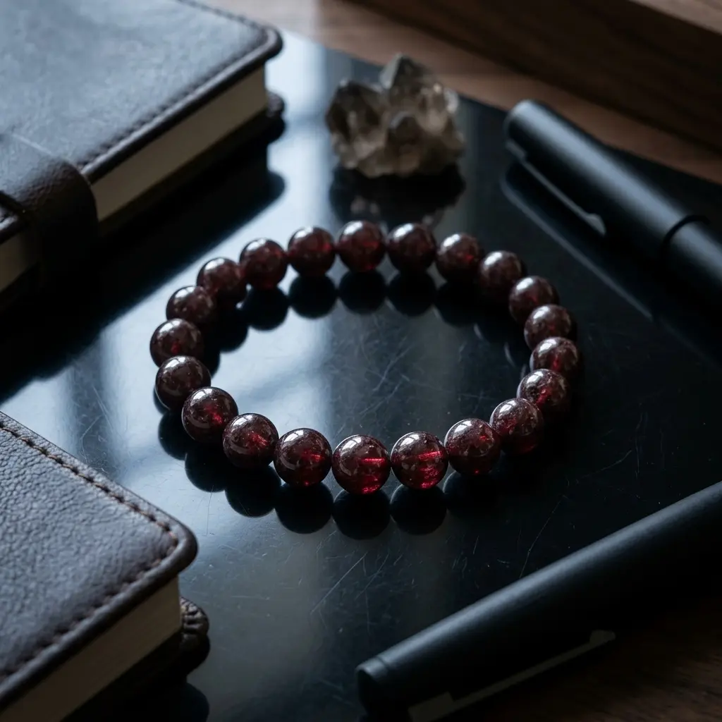 front view - with bg - garnet bracelet.webp