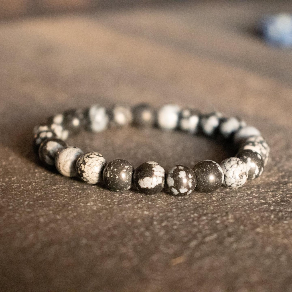 Snowflake Obsidian Bracelet