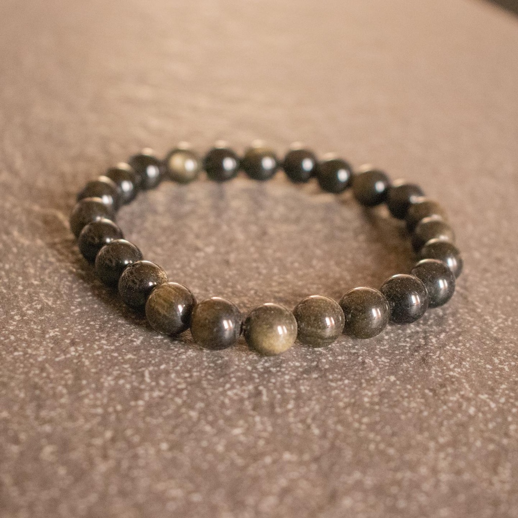 Golden Sheen Obsidian Bracelet